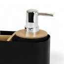 Organizador de Banheiro com Dispenser Pump 280ml Bambu Preto