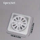 6pcs Nylon Drain Strainer Covers - Hair & Fly Stopper, Odor Prevention for Bathroom Sinks